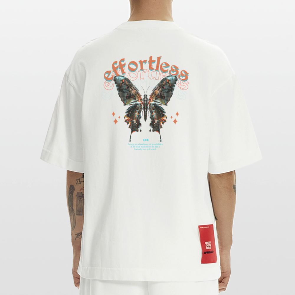 Galaxion, Schmetterling, 1st | Heve, Heavyweight Oversized Bio T-Shirt, Unisex - OFF WHITE