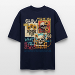 Odysseus, Totenköpfe, 1st | Blaster, Oversize Bio T-Shirt, Unisex - Navy