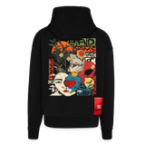 Eosan, Wolf, 1st | Heavyweight Oversized Bio Zip Hoodie, Unisex - SOLID BLACK