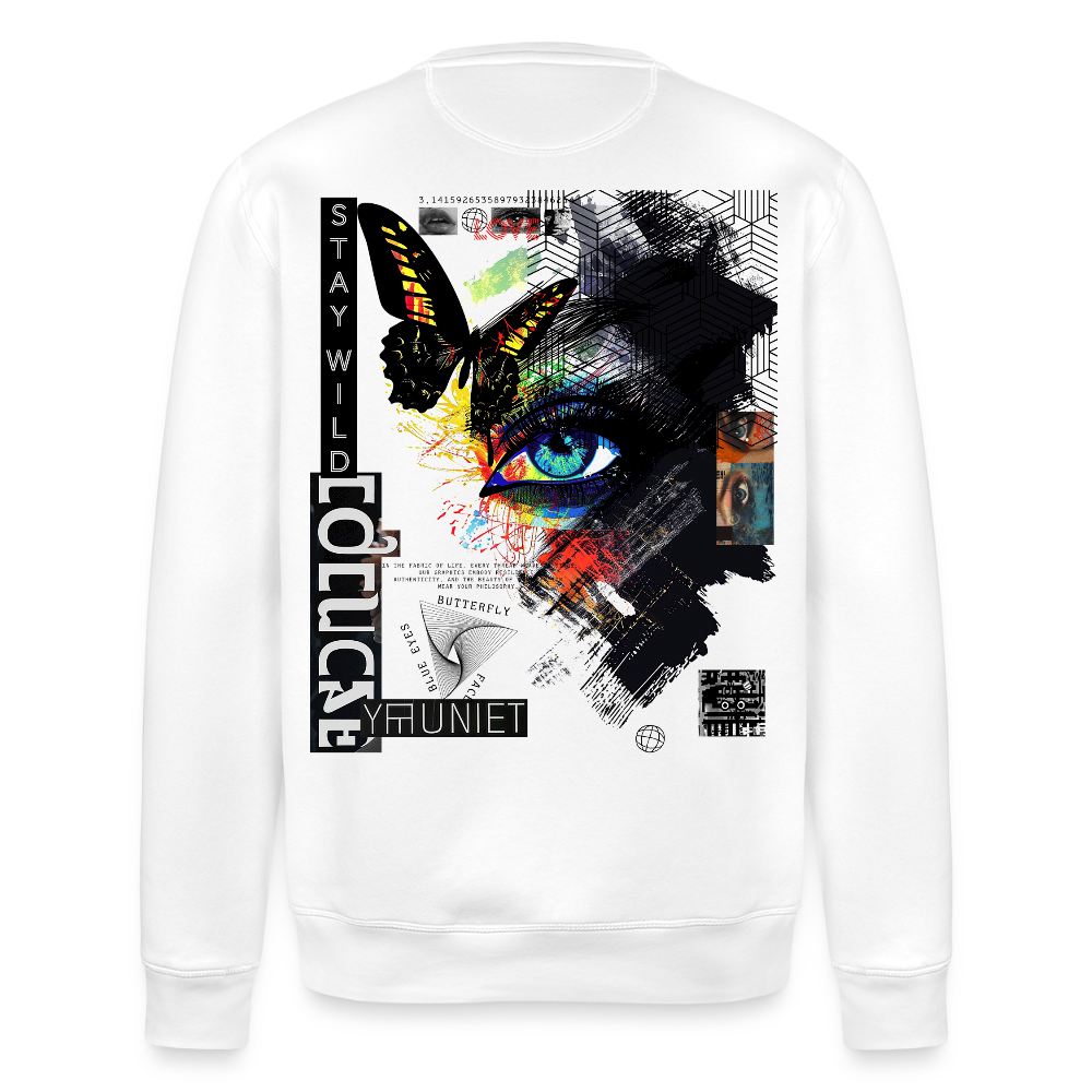 Eldorwyn, Auge, 1st | Roller, Unisex Bio-Sweatshirt - Weiß