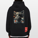 Phoebean, Neptun, 1st | Heavyweight Oversized Bio Hoodie, Unisex - SOLID BLACK