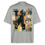 Xantherion2, Schildkröte, 1st | Blaster, Oversize Bio T-Shirt, Unisex - Grau meliert