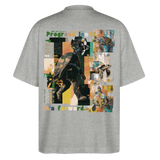 Xantherion2, Schildkröte, 1st | Blaster, Oversize Bio T-Shirt, Unisex - Grau meliert