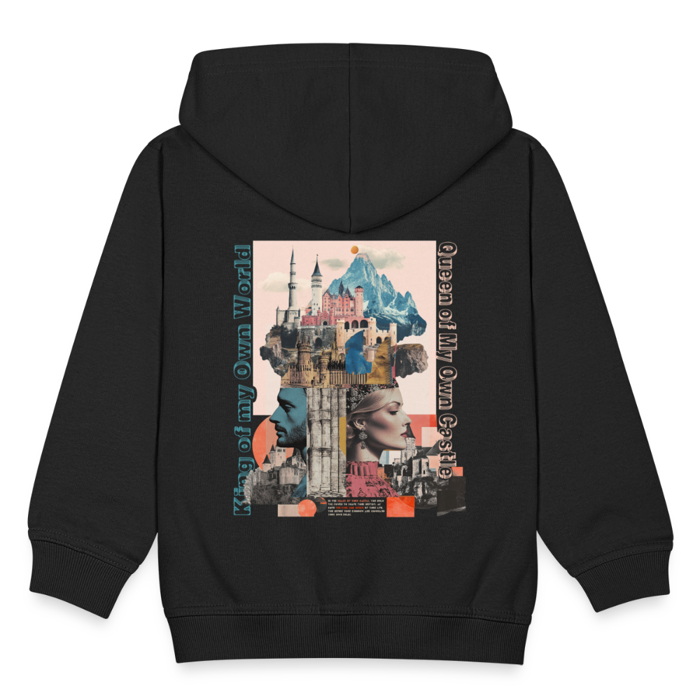 Zephiron, Schloss, 1st | Kinder Zip Hoodie - Schwarz