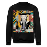 Thanatain, Elefant, 1st | Roller, Unisex Bio-Sweatshirt - Schwarz