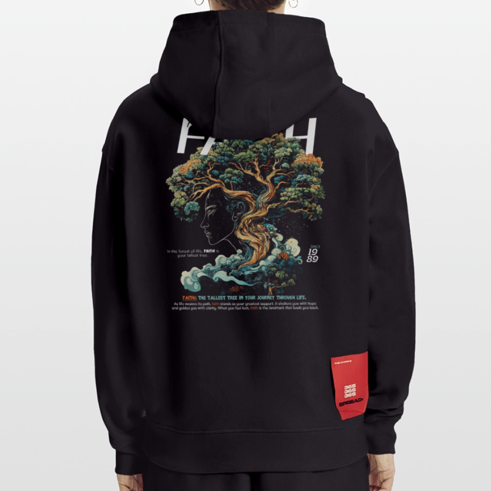 Hades, Baum, 1st | Heavyweight Oversized Bio Hoodie, Unisex - SOLID BLACK
