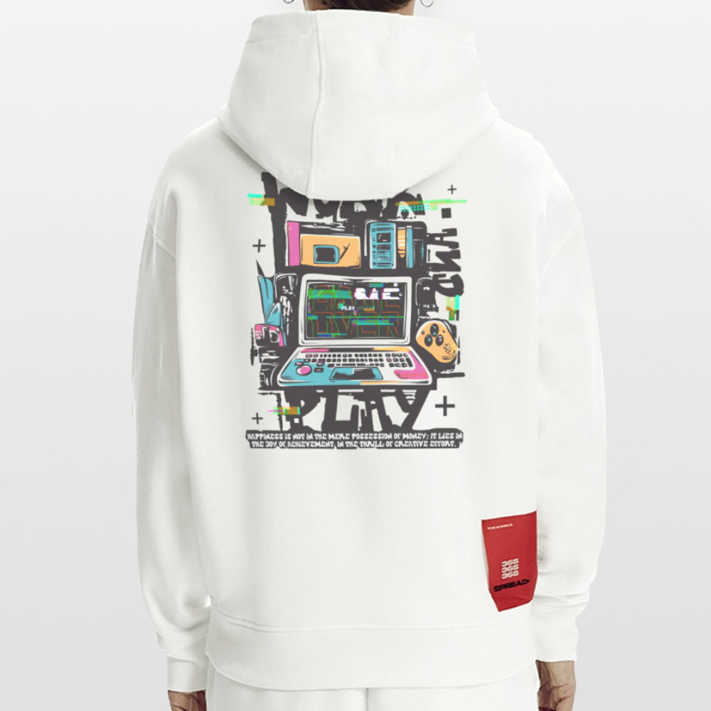 Aetherion, Laptop, 1st | Heavyweight Oversized Bio Hoodie, Unisex - OFF WHITE