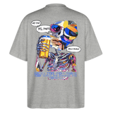 Vorthalos2, Skelet, 1st | Blaster, Oversize Bio T-Shirt, Unisex - Grau meliert