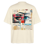 Marsyros, Augen, 1st | Blaster, Oversize Bio T-Shirt, Unisex - Weißgrau
