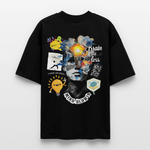 Rhean, Glühbirne, 1st | Blaster, Oversize Bio T-Shirt, Unisex - Schwarz
