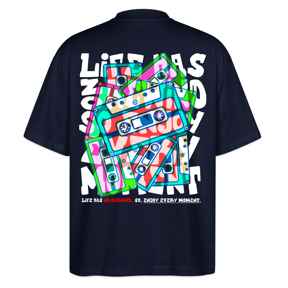 Raijin, Kassetten, 1st | Blaster, Oversize Bio T-Shirt, Unisex - Navy