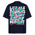 Raijin, Kassetten, 1st | Blaster, Oversize Bio T-Shirt, Unisex - Navy