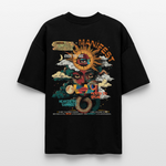 Ruqayya, Sonne, 1st | Blaster, Oversize Bio T-Shirt, Unisex - Schwarz