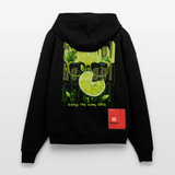 Kali, Limette, 1st | Heavyweight Oversized Bio Zip Hoodie, Unisex - SOLID BLACK