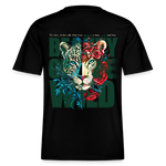 Irise, Leopard, 1st | Essential, Relaxed Fit Unisex Bio T-Shirt - Schwarz