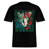 Irise, Leopard, 1st | Essential, Relaxed Fit Unisex Bio T-Shirt - Schwarz