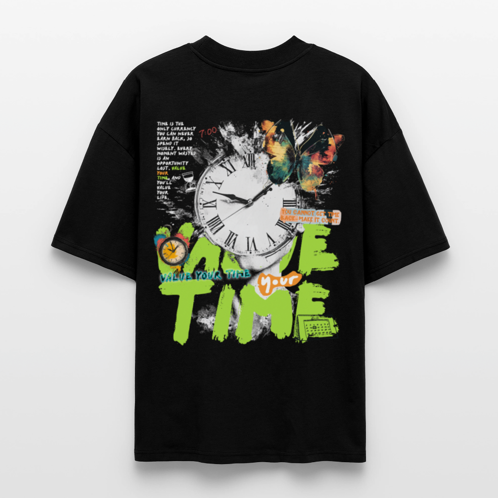 Ifrit, Uhr, 1st | Blaster, Oversize Bio T-Shirt, Unisex - Schwarz