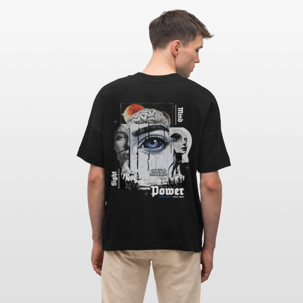 Yuanshi, Auge, 1st | Blaster, Oversize Bio T-Shirt, Unisex - Schwarz