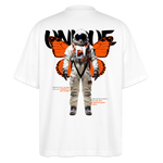 Lunaris, Astronaut, 1st | Blaster, Oversize Bio T-Shirt, Unisex - Weiß
