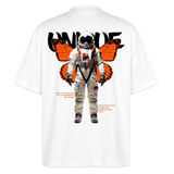 Lunaris, Astronaut, 1st | Blaster, Oversize Bio T-Shirt, Unisex - Weiß