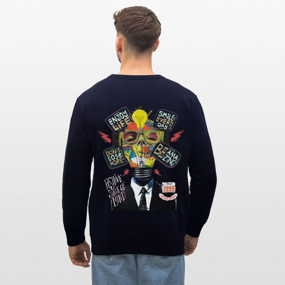 Dandan, Glühbirne, 1st | Roller, Unisex Bio-Sweatshirt - Navy