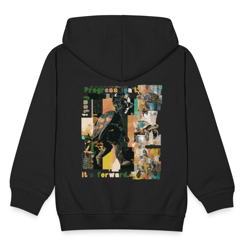 Xantherion, Schildkröte, 1st | Kinder Zip Hoodie - Schwarz