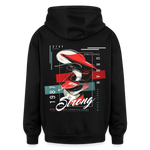 Guanyin, Muschel, 1st | Freshhood, Oversized Unisex Hoodie - Schwarz