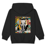 Thanatain, Elefant, 1st | Kinder Zip Hoodie - Schwarz