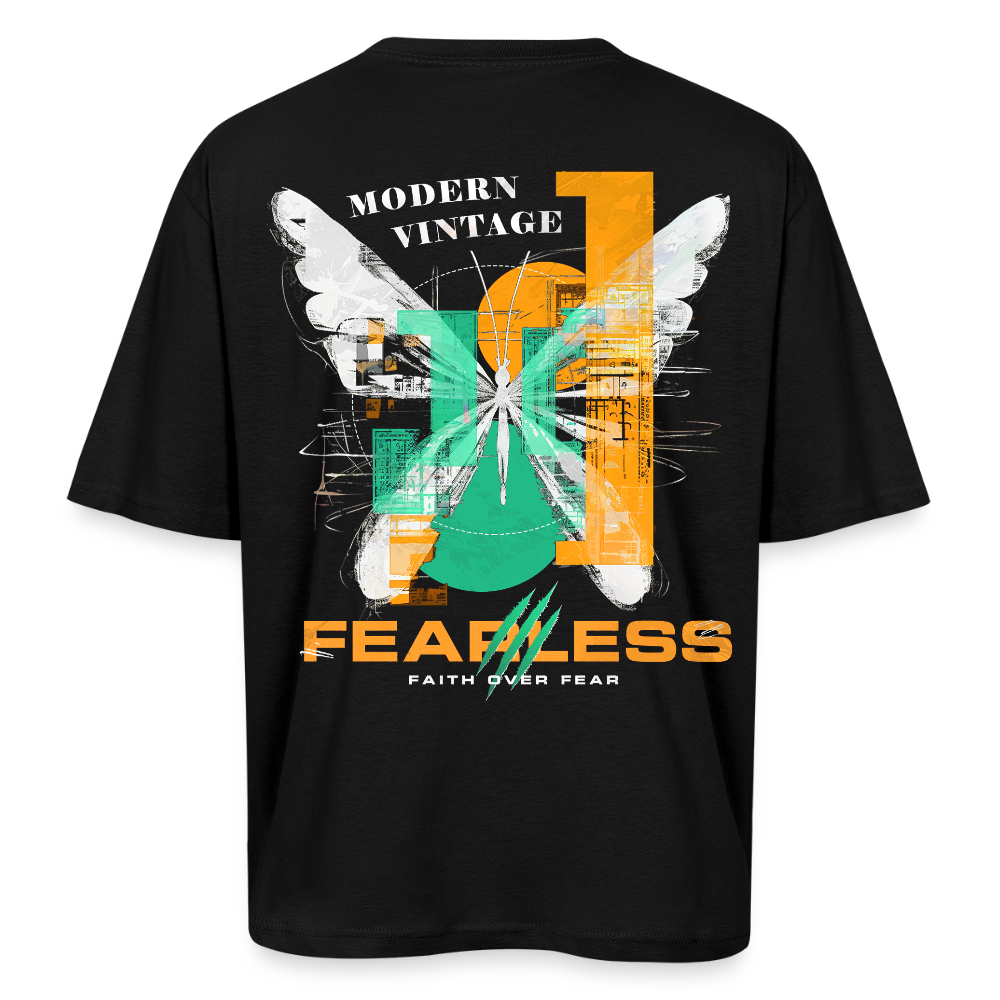 Azazîl, Schmetterling, 1st | Breezy, Oversized Unisex T-Shirt - Schwarz