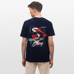Guanyin, Muschel, 1st | Essential, Relaxed Fit Unisex Bio T-Shirt - Navy