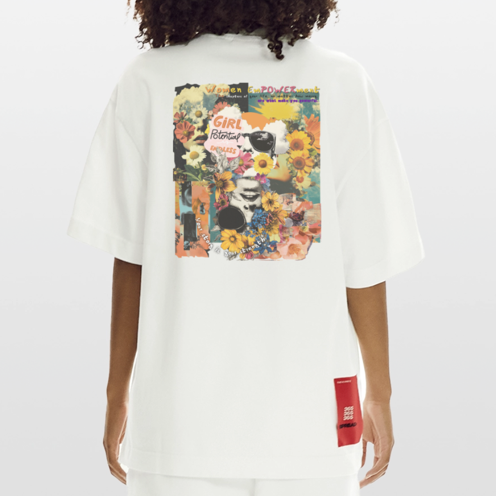 Vaelthar, Blumen, 1st | Heve, Heavyweight Oversized Bio T-Shirt, Unisex - OFF WHITE