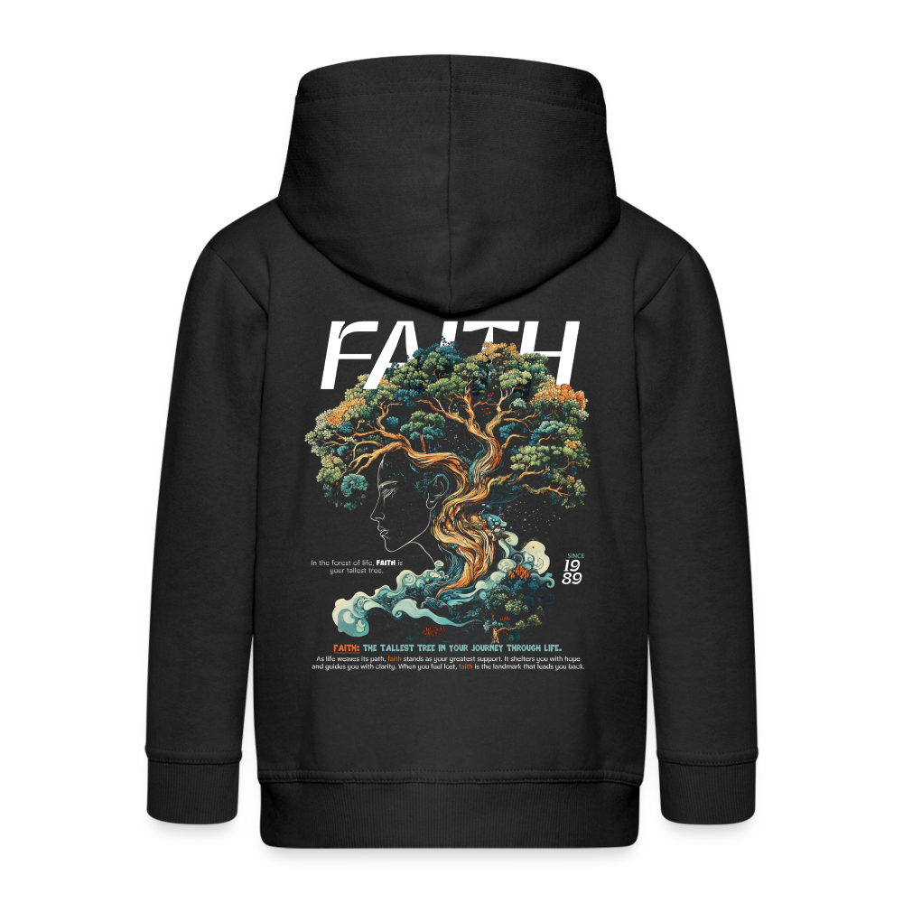 Hades, Baum, 1st | Kinder Zip Hoodie - Schwarz