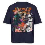 Qareen, Sonnenbrille, 1st | Breezy, Oversized Unisex T-Shirt - Navy