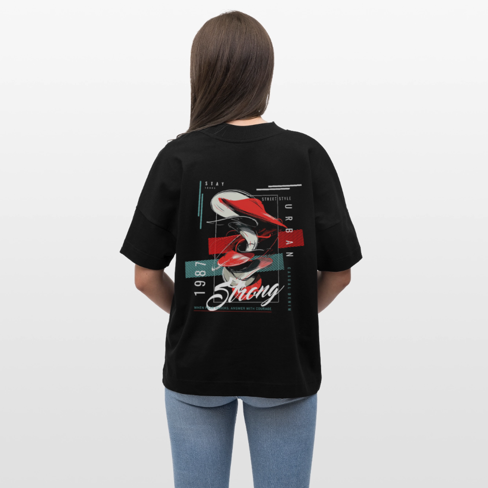 Guanyin, Muschel, 1st | Blaster, Oversize Bio T-Shirt, Unisex - Schwarz