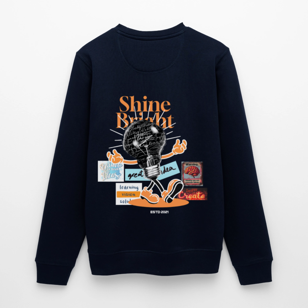 Gulperî, Glühbirne, 1st | Roller, Unisex Bio-Sweatshirt - Navy