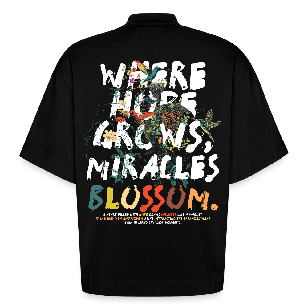Quetzalcoatl, Vogel, 1st | Boxy, Heavyweight Bio T-Shirt, Unisex - SOLID BLACK