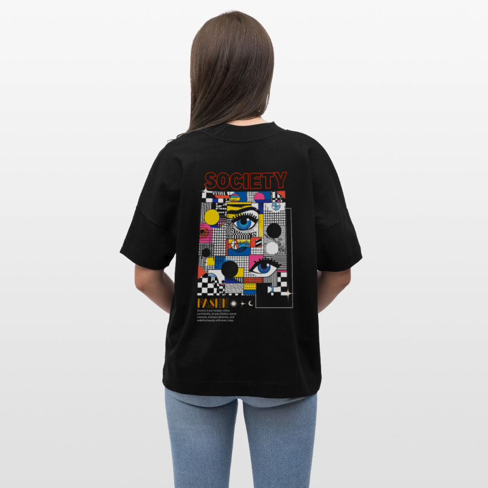 Shennong, Augen, 1st | Blaster, Oversize Bio T-Shirt, Unisex - Schwarz