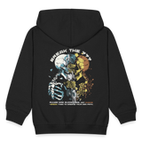 Fujin, Totenkopf, 1st | Kinder Zip Hoodie - Schwarz