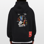 Dewrês, Frau, 1st | Heavyweight Oversized Bio Hoodie, Unisex - SOLID BLACK