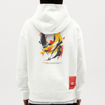 Quasaris, Banane, 1st | Heavyweight Oversized Bio Hoodie, Unisex - OFF WHITE