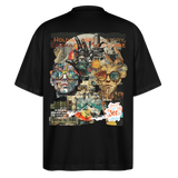 Huitzilopochtli, Gesichter, 1st | Blaster, Oversize Bio T-Shirt, Unisex - Schwarz