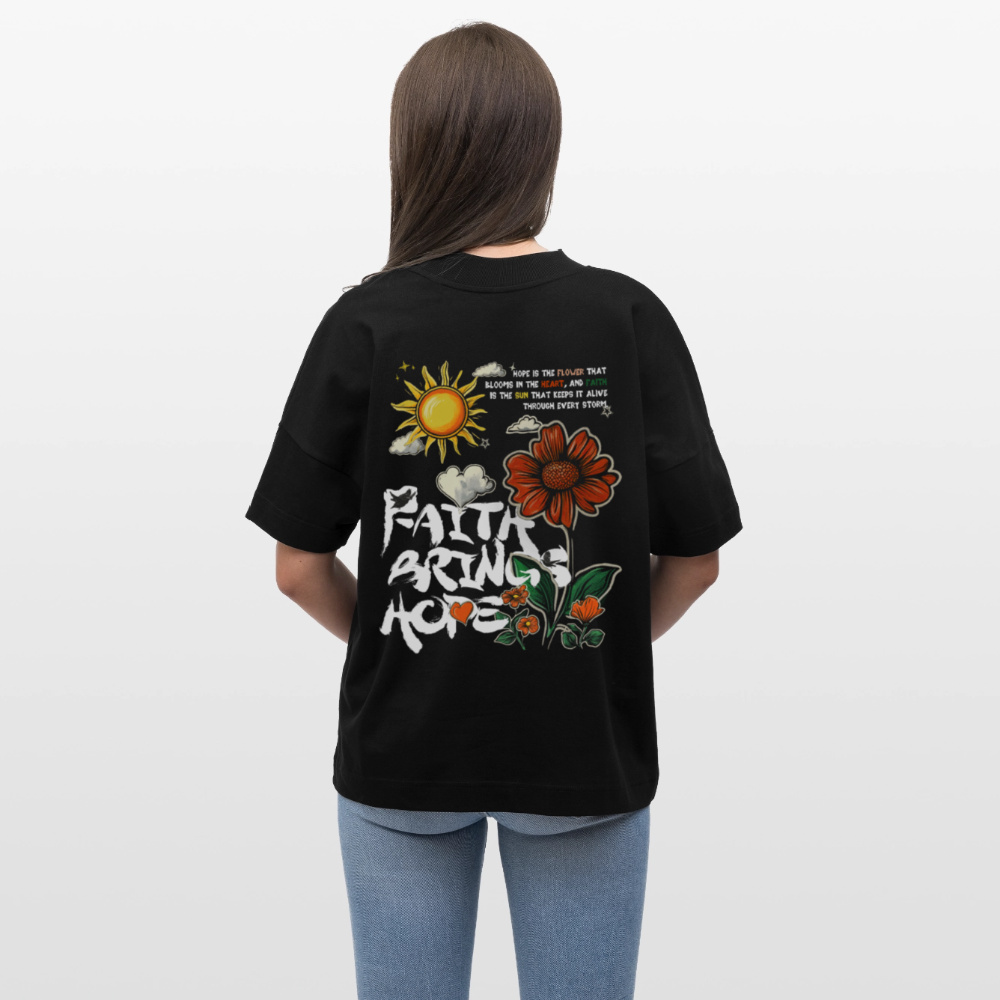 Odin , Blume, 1st | Blaster, Oversize Bio T-Shirt, Unisex - Schwarz