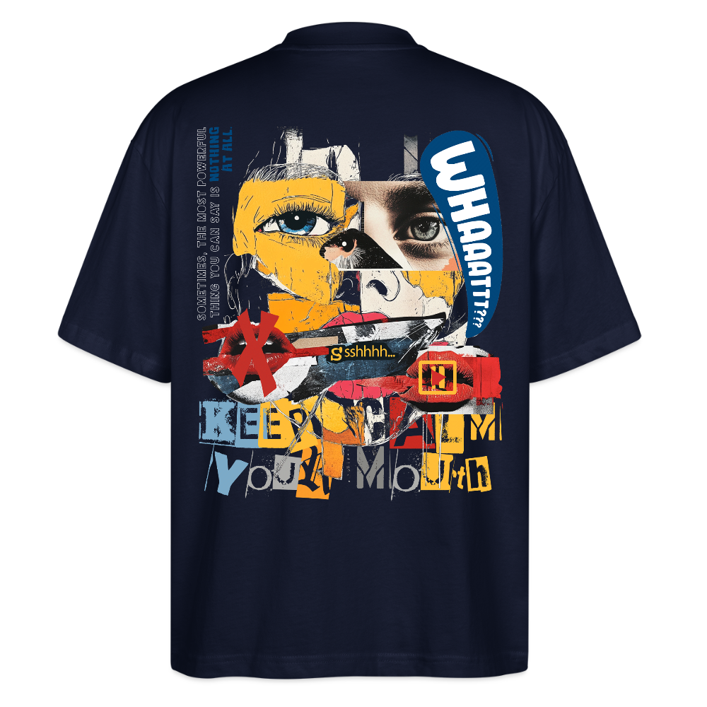 Kronan, Gesicht, 1st | Blaster, Oversize Bio T-Shirt, Unisex - Navy