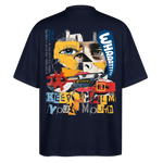 Kronan, Gesicht, 1st | Blaster, Oversize Bio T-Shirt, Unisex - Navy