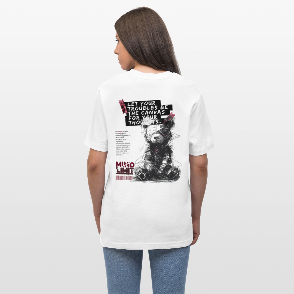 Zentharis, Bär, 1st | Essential, Relaxed Fit Unisex Bio T-Shirt - Weiß