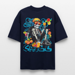 Calveron2, Skelet, 1st | Blaster, Oversize Bio T-Shirt, Unisex - Navy
