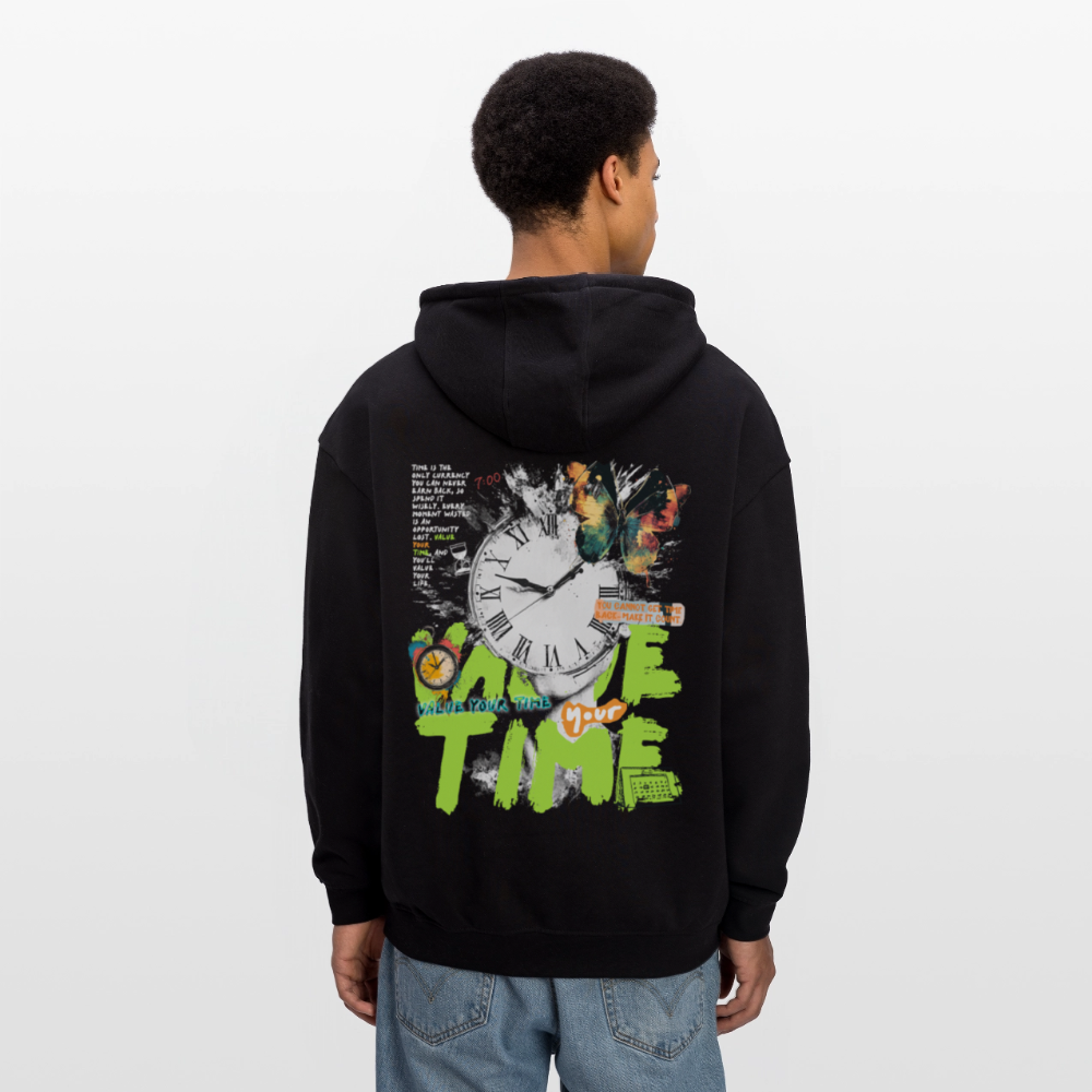 Ifrit, Uhr, 1st | Freshhood, Oversized Unisex Hoodie - Schwarz