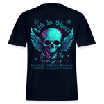 Bishamonten, Totenkopf, 1st | Essential, Relaxed Fit Unisex Bio T-Shirt - Navy