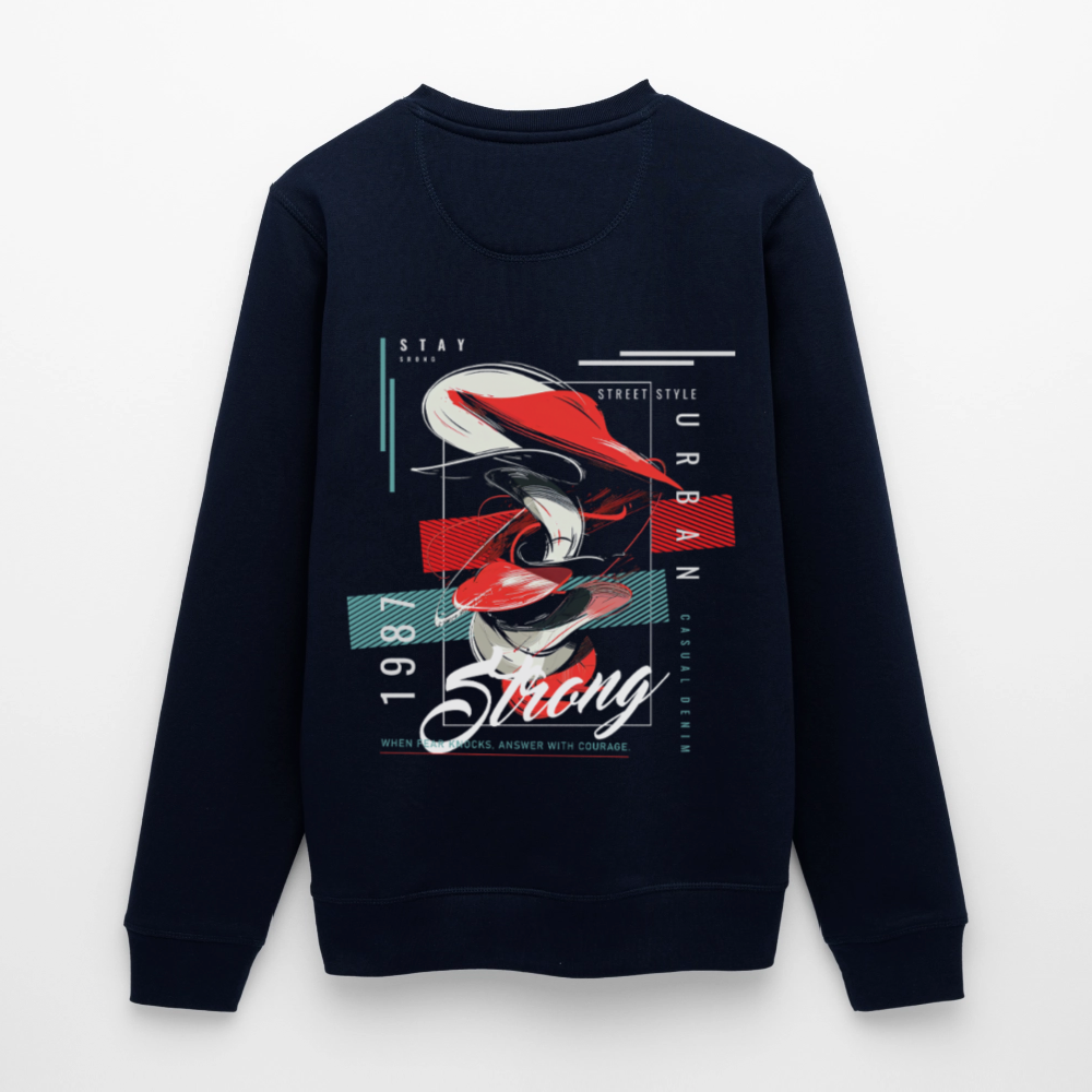 Guanyin, Muschel, 1st | Roller, Unisex Bio-Sweatshirt - Navy