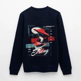 Guanyin, Muschel, 1st | Roller, Unisex Bio-Sweatshirt - Navy